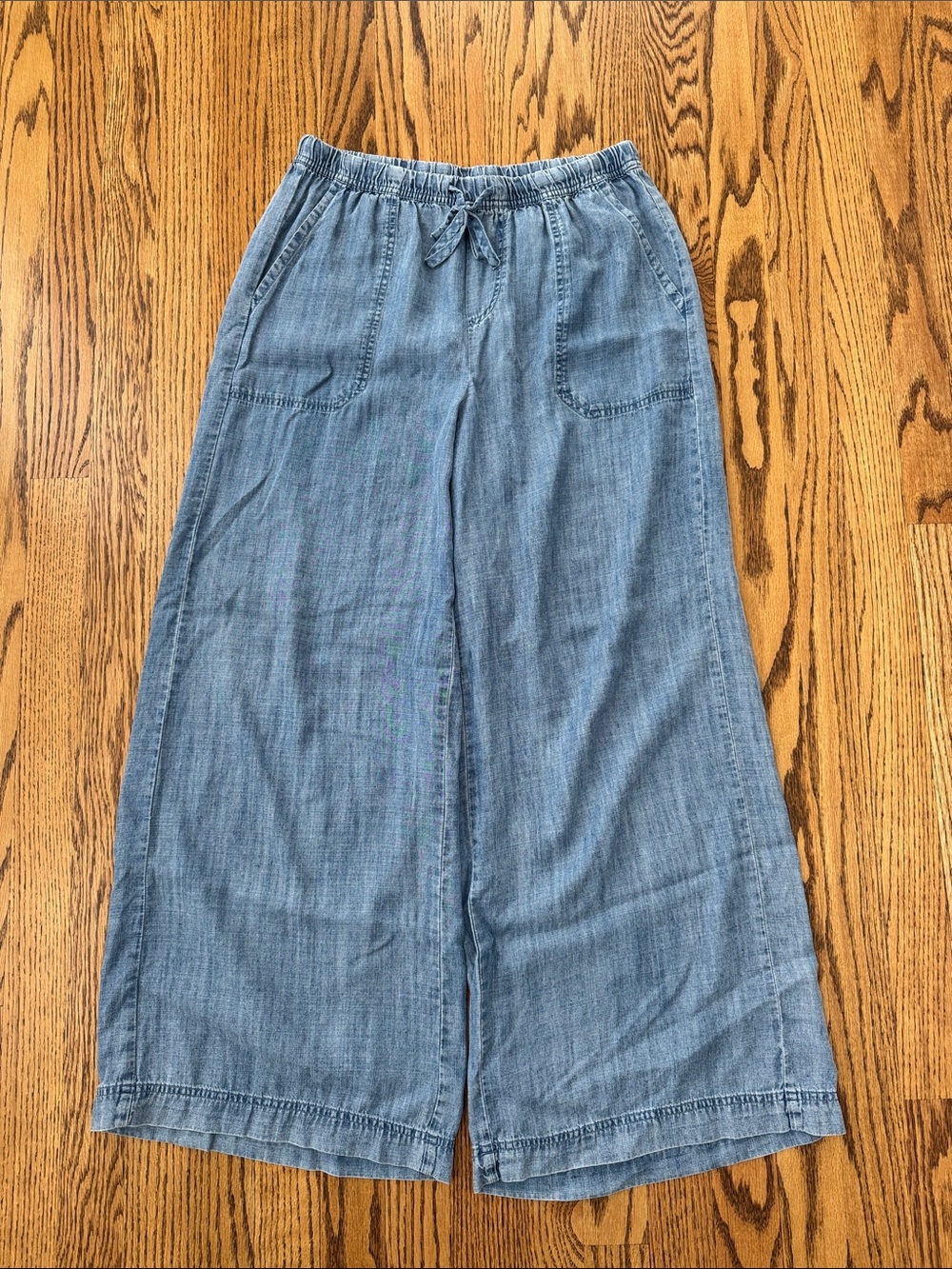 Splendid Light Blue Chambray Elastic Waist Pants